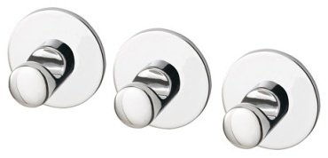IKEA набор аксессуаров IKEA SKOGHALL chrome-plated self-adhesive hook серебристый