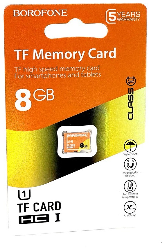 Карта памяти Borofone microSD SD10 8 Гб