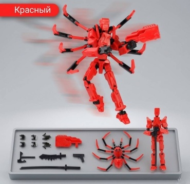 Конструктор Hismo Dummy 13 Красный Робот Паук 707215746, деталей 111 шт