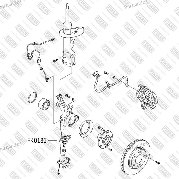 FIXAR Опора Шаровая Подвески FK0181