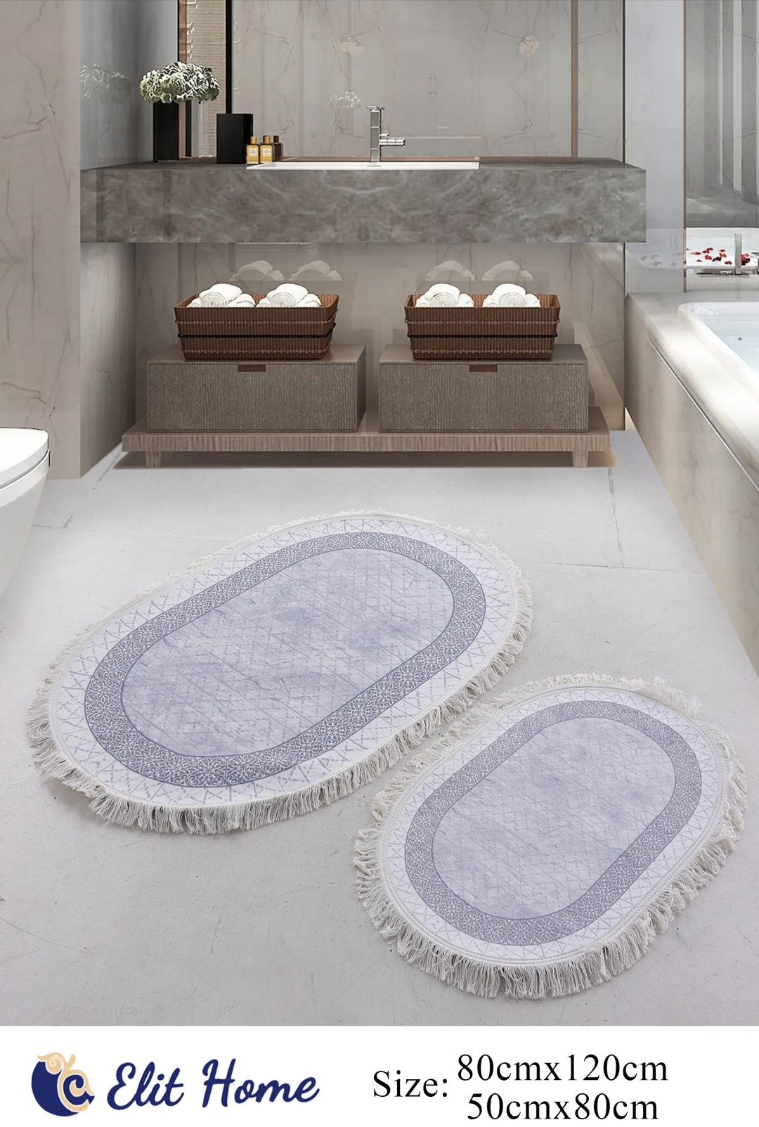Elit Home комплект ковриков MODEVSA 120x80 см, микрофибра