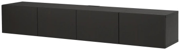 ТВ-тумба напольная и навесная IKEA БЕСТО, 240x38x42 см, черный
