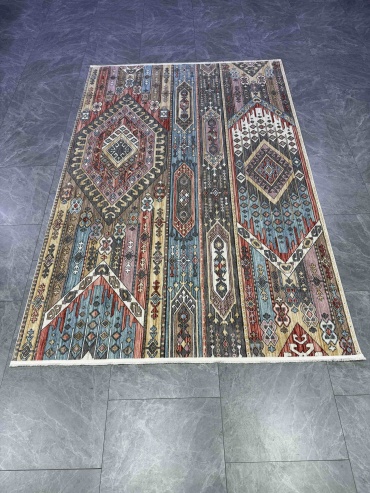 Ковер ДОМ КОВРОВ 200x400 см, короткий ворс, Турция