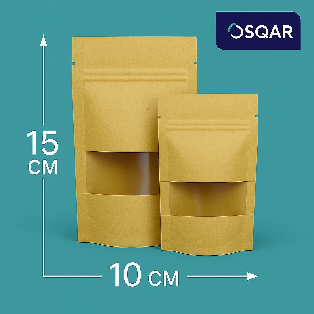 Пакет с замком zip-lock OSQAR 777002 крафт-бумага, полиэтилен 15 см 50 шт
