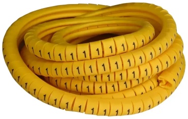 Маркировка кабельная желтый-черный, ЕС-3 350 шт
