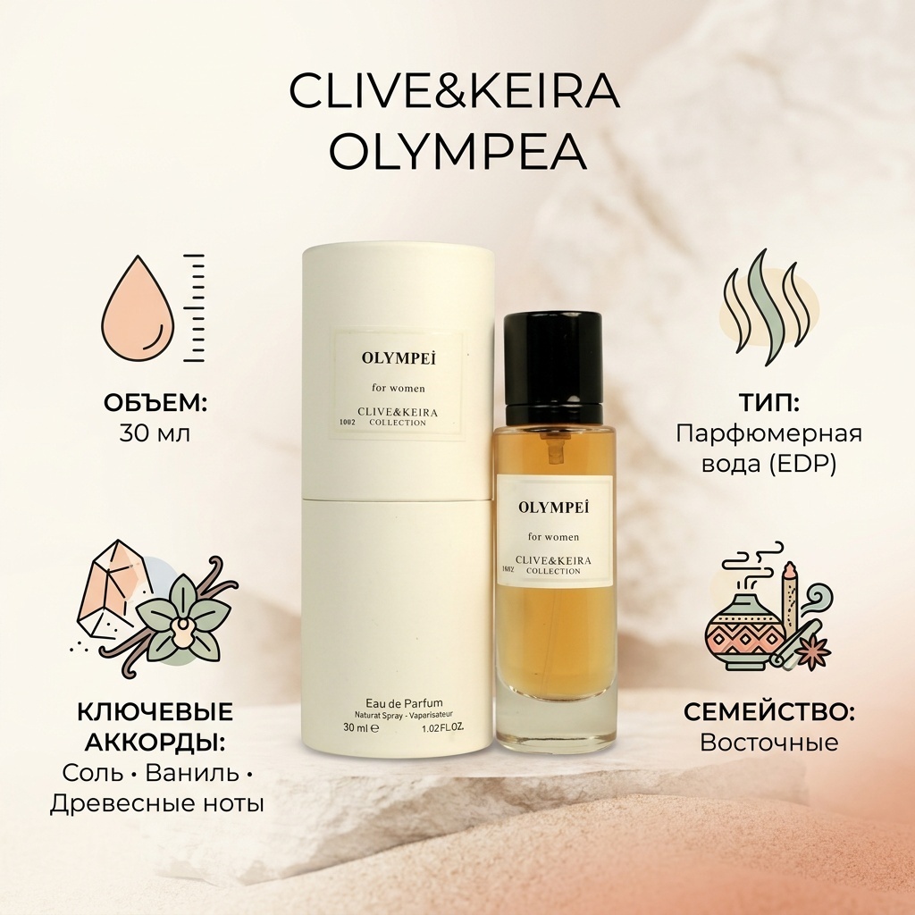 Clive&Keira 1002 Olympea парфюмерная вода EDP 30 мл, для женщин
