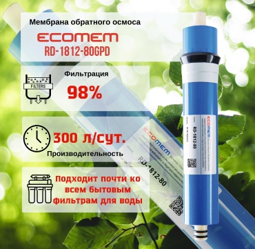 Ecomem мембрана 254515, для бытового фильтра