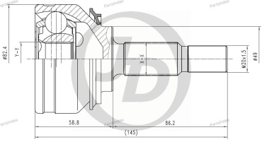 JD ШРУС JCT0155A