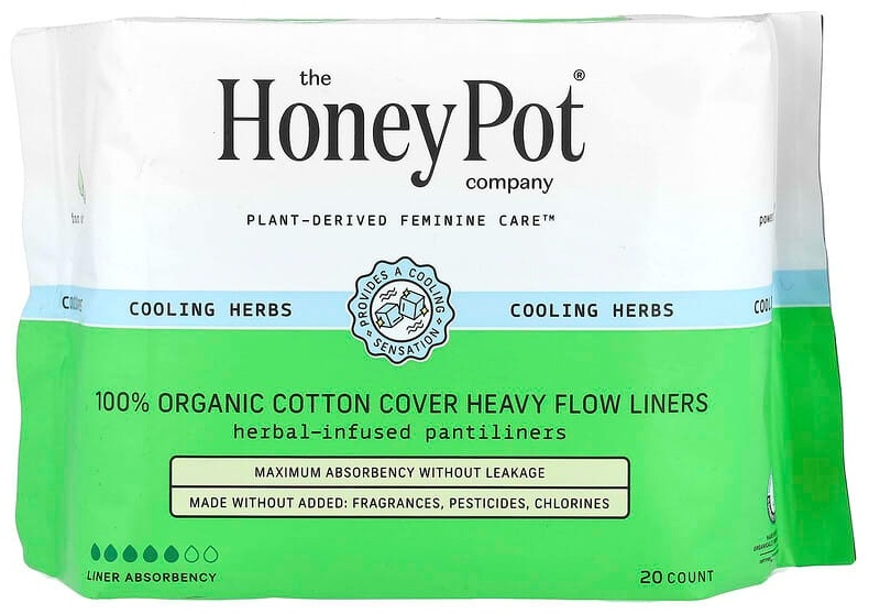 The Honey Pot Company прокладки плотные прокладки из 100% органического хлопка, 20 шт. 20 шт
