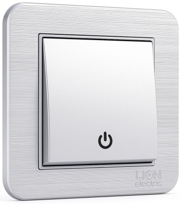 Выключатель клавишный Lion Electric 002-8003102, серебристый