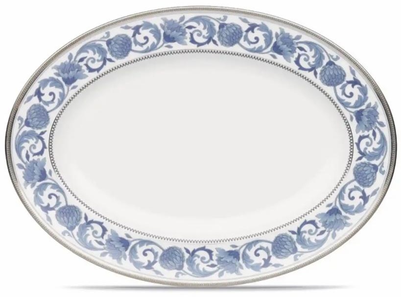 Блюдо Noritake Sonnet in Blue 34.6х25.7 см, фарфор, 1 шт