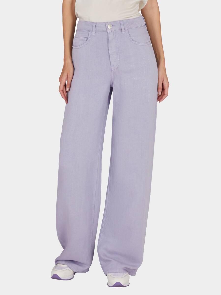 Джинсы джинсы-мом Emporio Armani фиолетовый