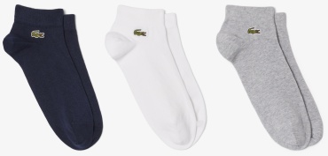 Носки LACOSTE 3 пары синий, серый, белый 43, 44, 45, 46