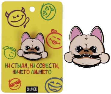 Sima-land Значок "Ни стыда, ни совести, ничего лишнего" значок 1 шт