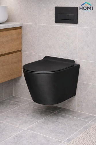 Унитаз Saniteco NoirLine Wall N49, санфарфор
