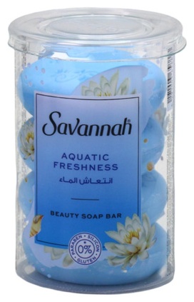 Кусковое мыло туалетное SAVANNAH AQUATIC FRESHNESS Цветочный 4 шт