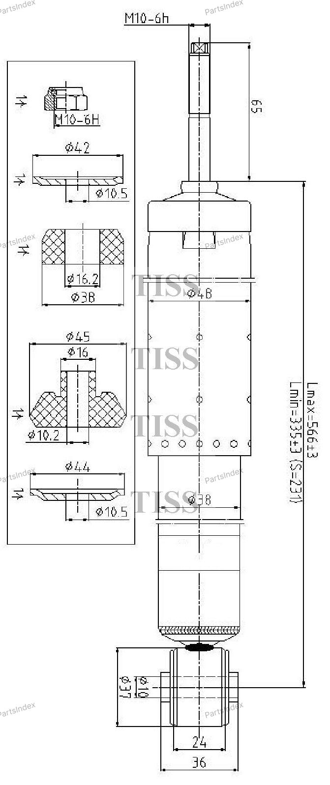 Амортизатор JD Амортизатор Подвески JAA0257