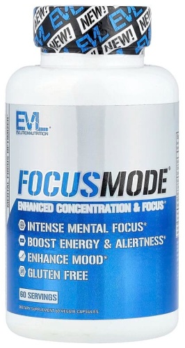 Посттренировочный комплекс EVLution Nutrition FocusMode, 60 растительных капсул без добавок