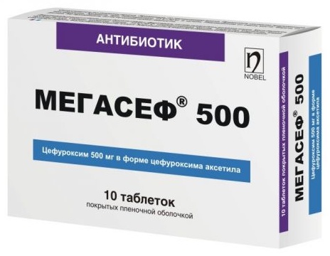 МЕГАСЕФ 500мг N10 таб п.п.о.