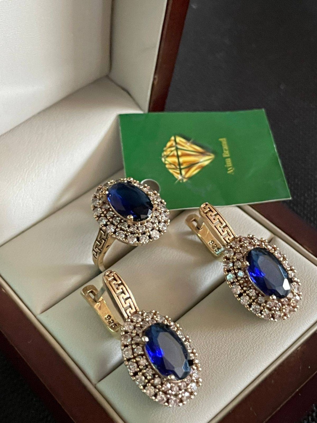 Ayim Brand JJA вес 12 г серебро, сапфир