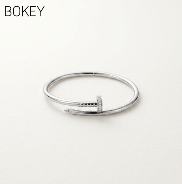 BOKEY браслет гвоздик длина 18 см, вес 14.7 г серебро, плетение обод