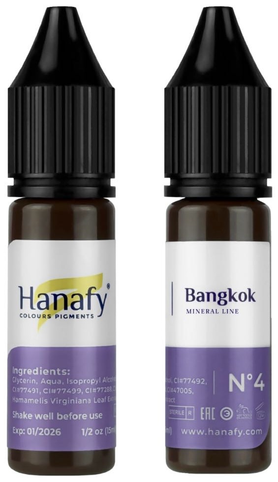 Hanafy Mineral line пигмент Коричневый #4 15 мл