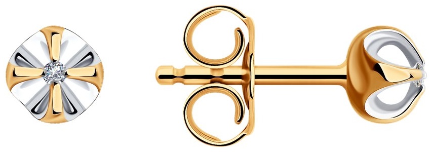 Серьги SOKOLOV EAR-SO-585-920529 вес 0.885 г золото, бриллиант