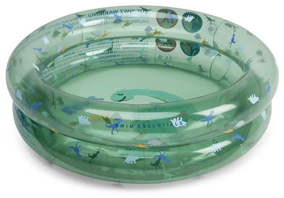 Бассейн надувной Dino Blue/Green Baby Pool, 60x60x15 см