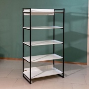 Стеллаж напольный Topaz, 86x44x160 см, черный, белый