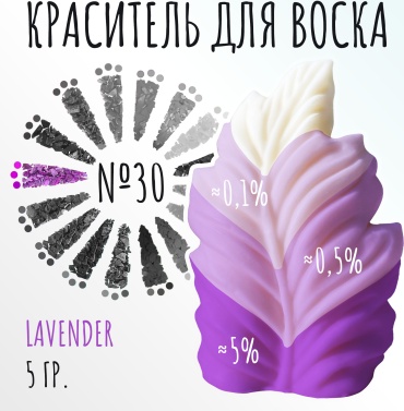 Краситель для воска Lavender #30