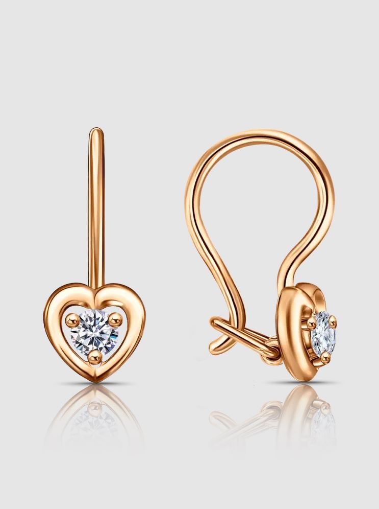 Серьги Lucente С132-950 вес 1 г золото, фианит