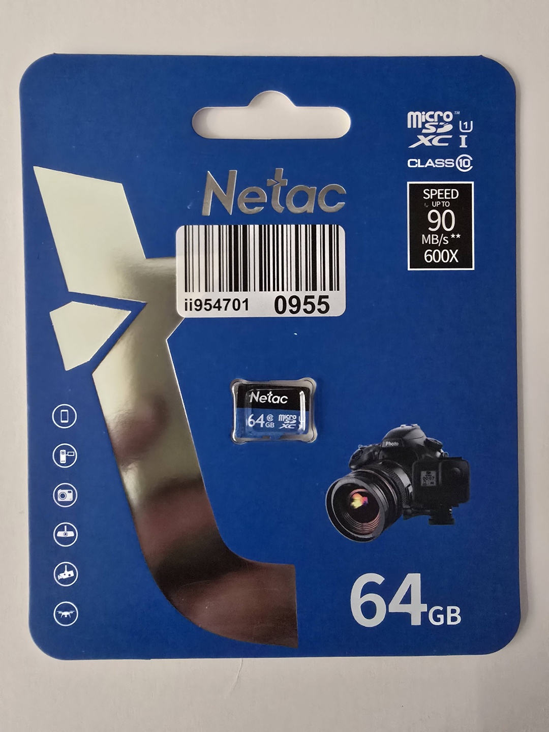 Карта памяти Netac microSDXC NT02P500STN-064G-R 64 Гб