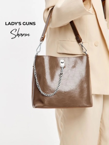 Сумка кросс-боди Lady's Guns натуральная кожа бежевый