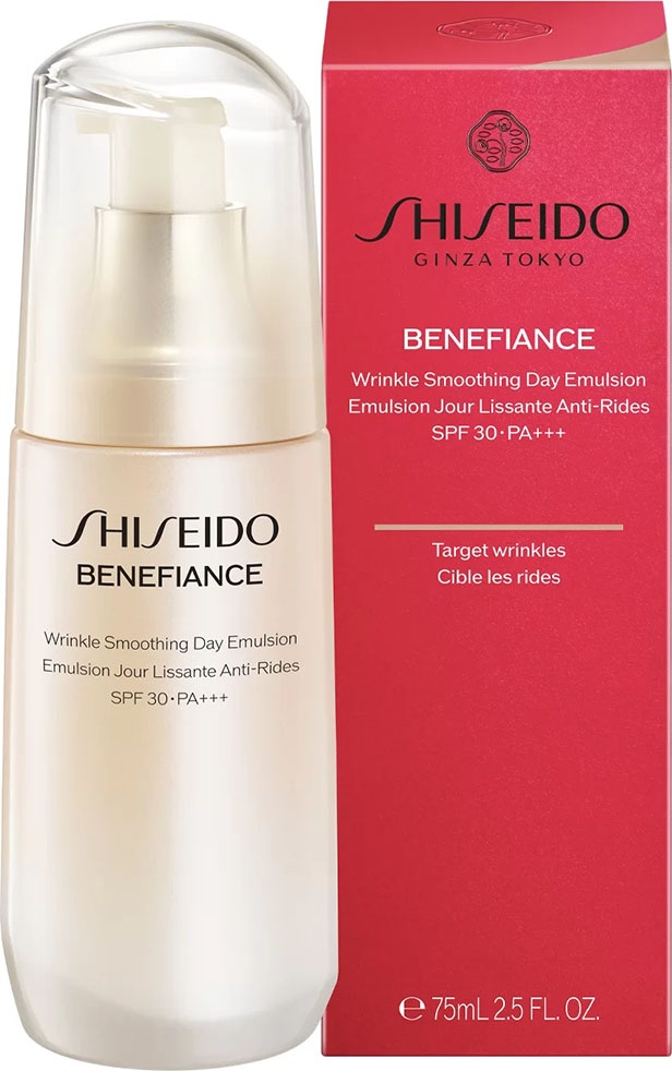 Shiseido эмульсия Benefiance Wrinkle Smoothing Day SPF30 для лица 75 мл