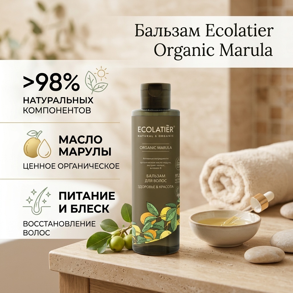 Ecolatier Ecl Green Здоровье и Красота Organic marula бальзам 250 мл