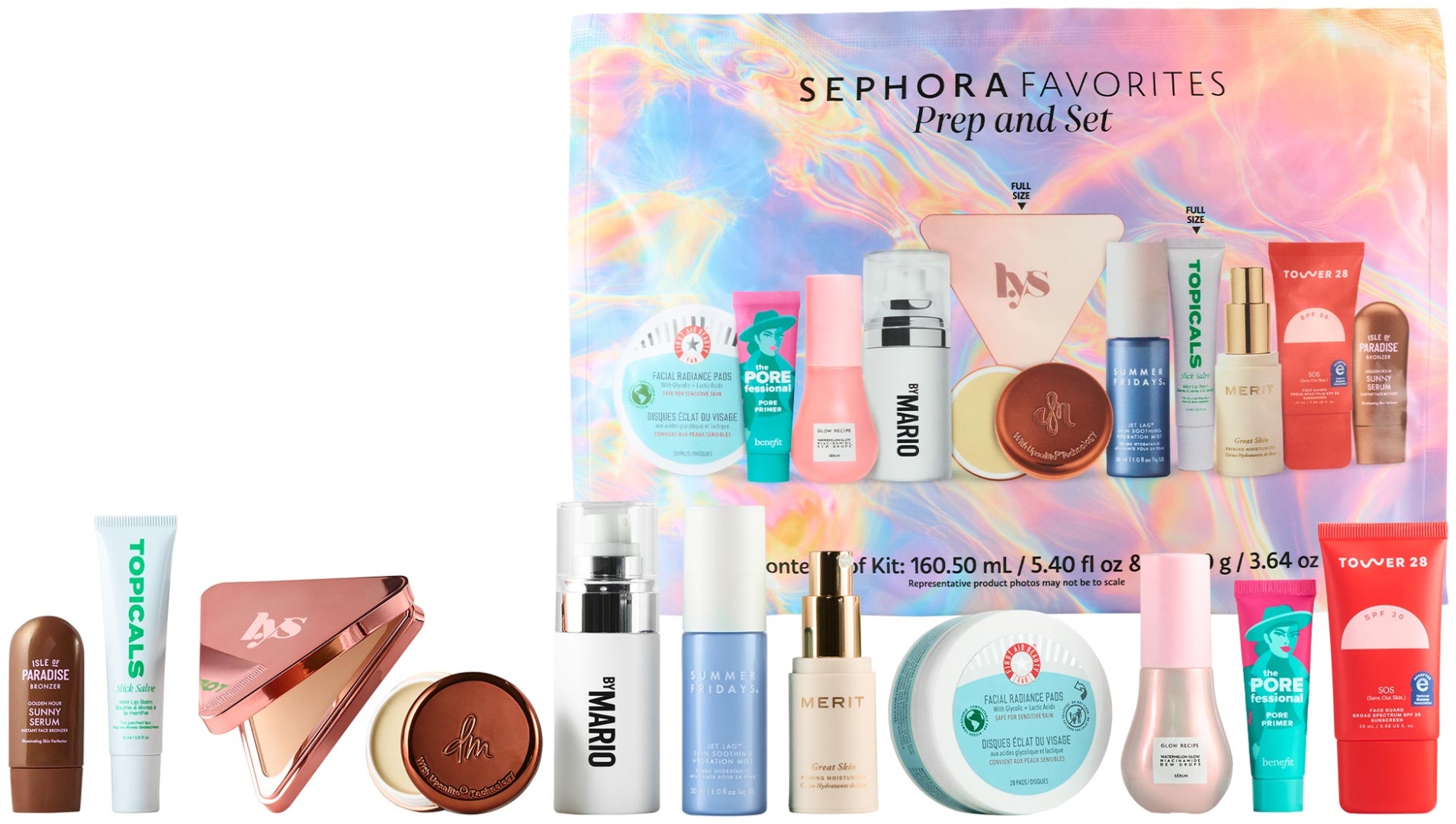 SEPHORA PREP & SET MAKEUP AND SKINCARE VALUE SET набор декоративной косметики для женщин