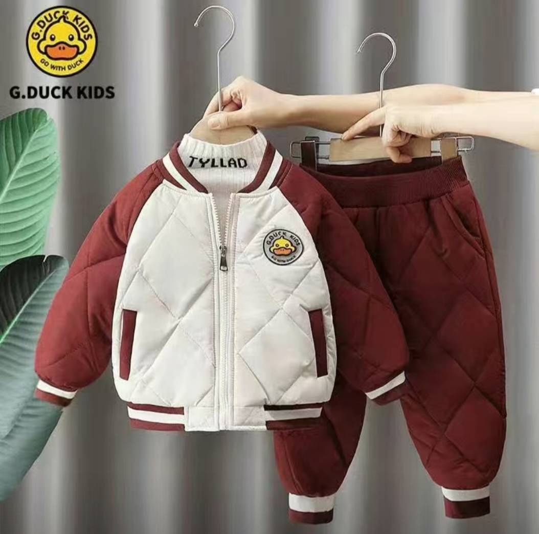 Комплект с брюками G.Duck бордовый, белый