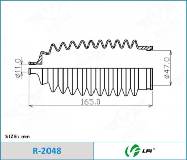 LFI пыльник рулевой рейки R2048