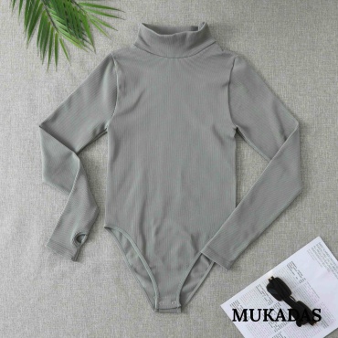 Боди-водолазка MUKADAS серый