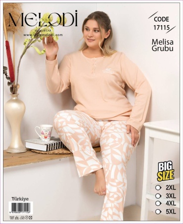 Пижама Melodi белый, бледно-розовый