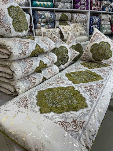Комплект корпе с подушками 220x80 см, вата, белый