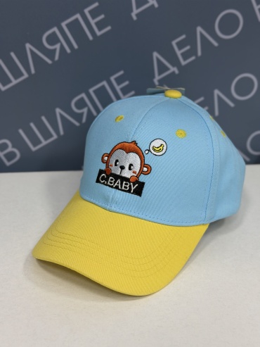 Бейсболка Kids collection размер 52, 53, 54, желтый, голубой