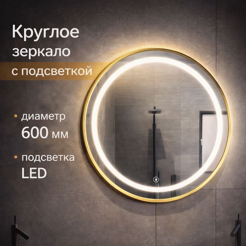 Зеркало настенное Home Market 60x60 см