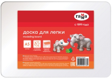 Доска для лепки Гамма А5, пластик, белый 1 шт