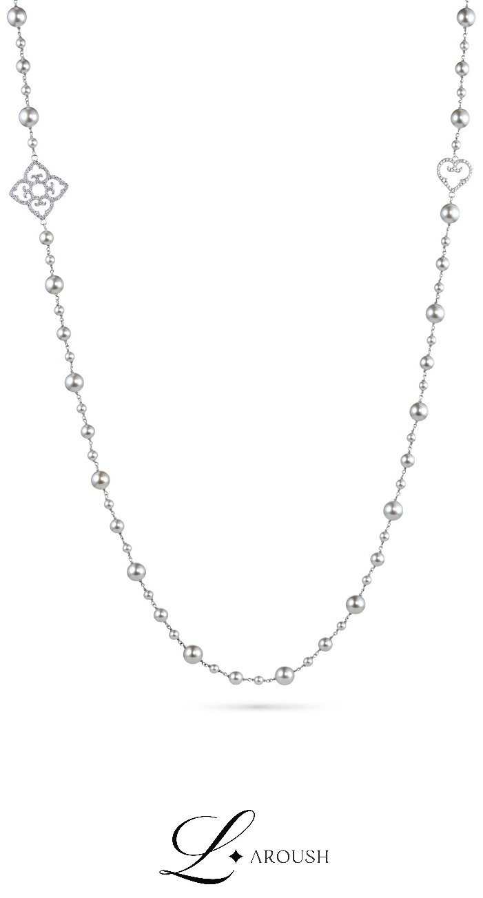 Подвеска Laroush Jewelry NK020998SSPR0002 вес 34 г серебро, жемчуг, циркон