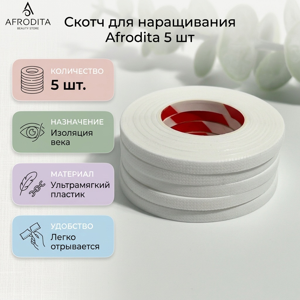 Afrodita скотч для наращивания 5 шт