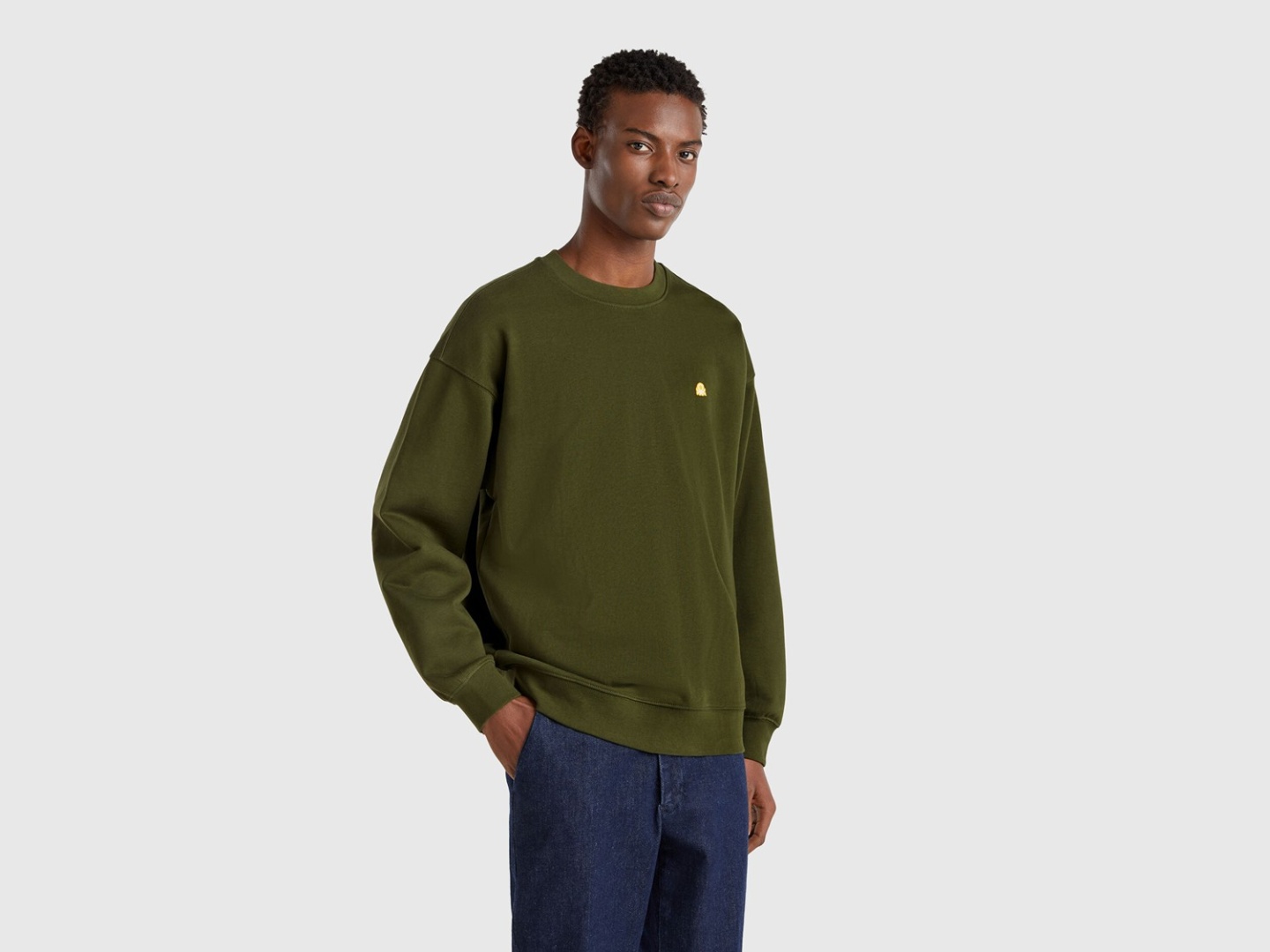 Свитшот UNITED COLORS OF BENETTON зеленый