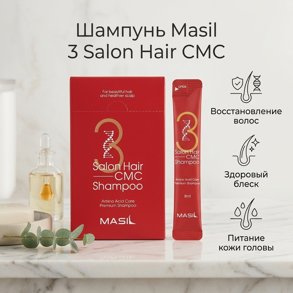 Masil 3 Salon Hair CMC шампунь 8 мл