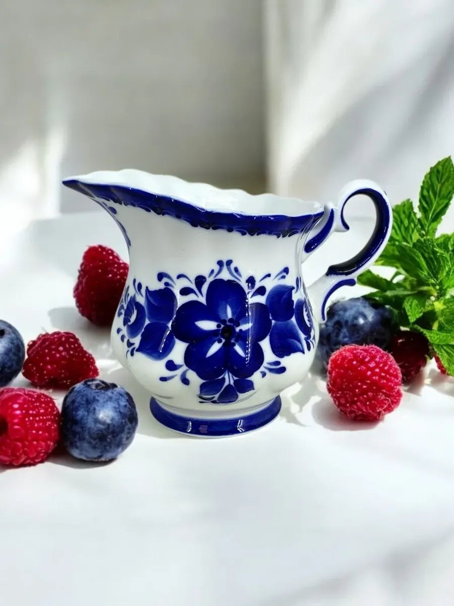 Гжель молочник 389085542 1 шт, фарфор