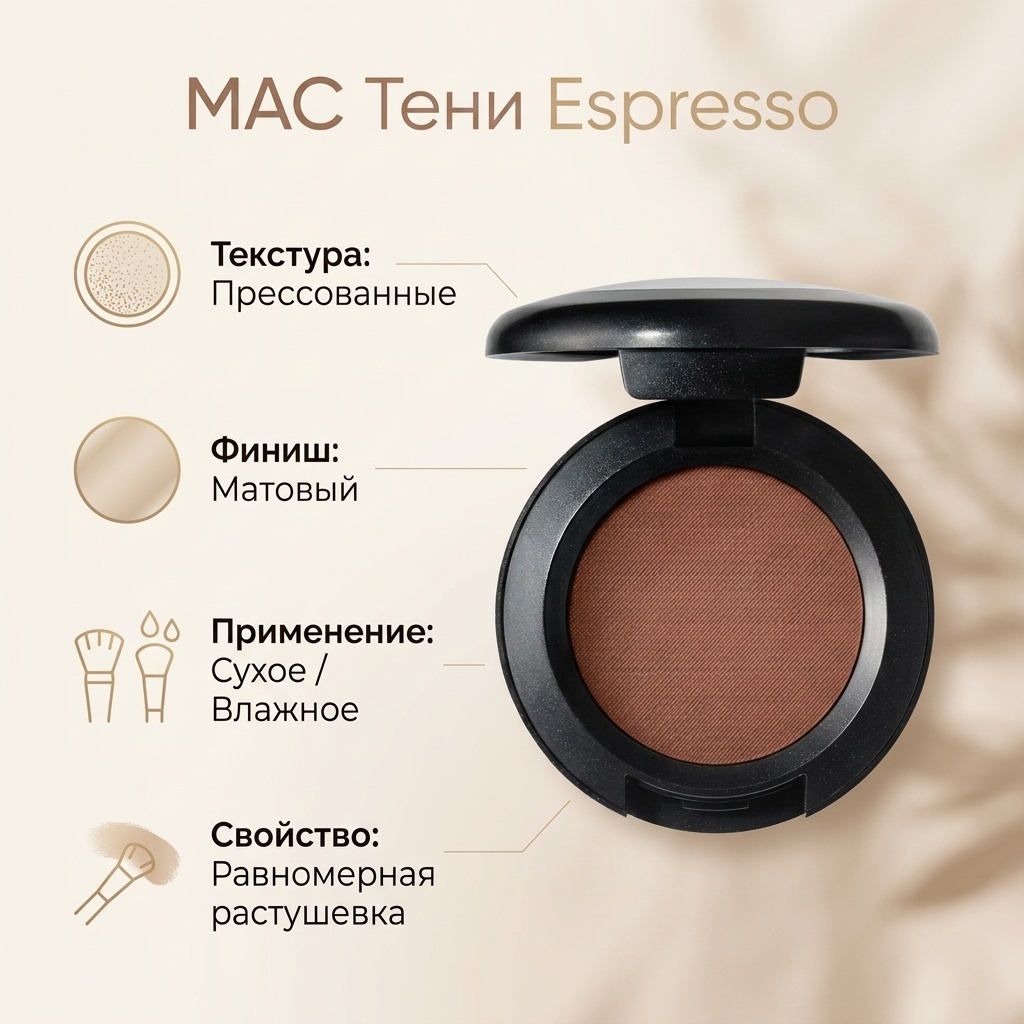 MAC тени прессованные Espresso (M) Small Eye Shadow